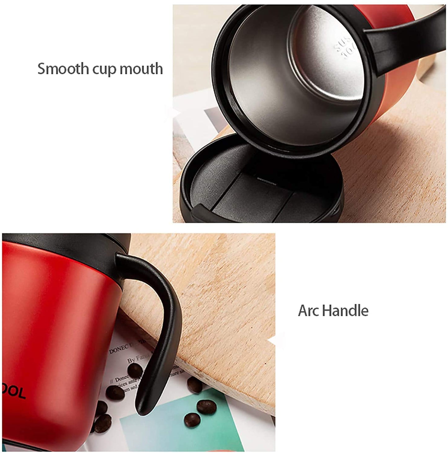 Stainless Steel Insulated Coffee Mug - 500ml - Golden