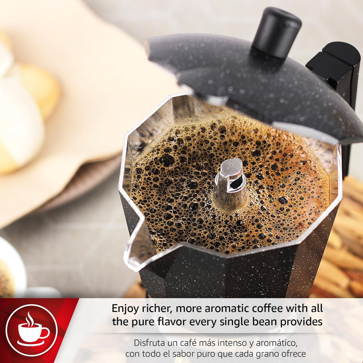 Manual Espresso Coffee Maker With Wooden Handle