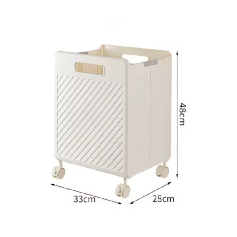 Foldable Clothes Storage Basket with Wheels – Large Capacity Laundry Organizer