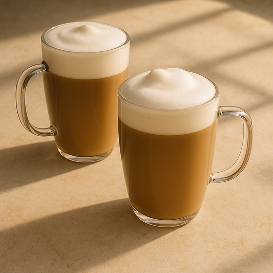 Danny Home Double Walled Glass Mug with Handle 150ml - 2Pcs Set