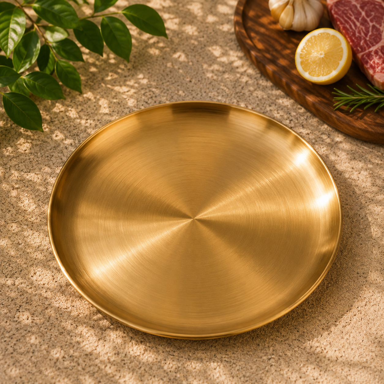 Barbecue Plate Gold – 26cm