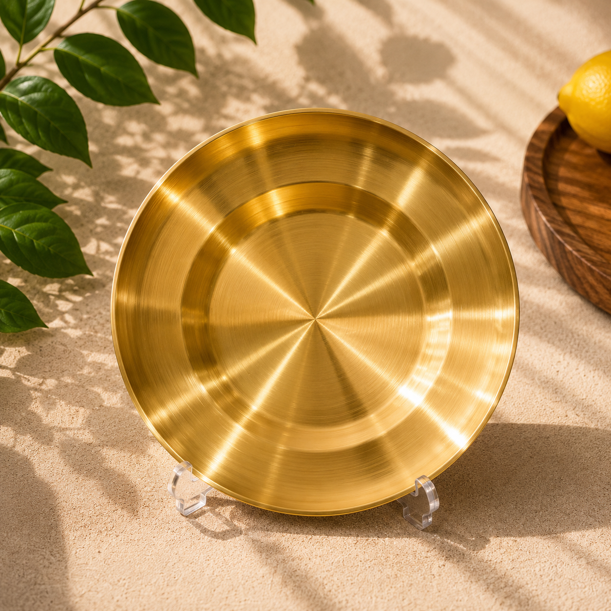 Pasta Plate Gold – 23cm