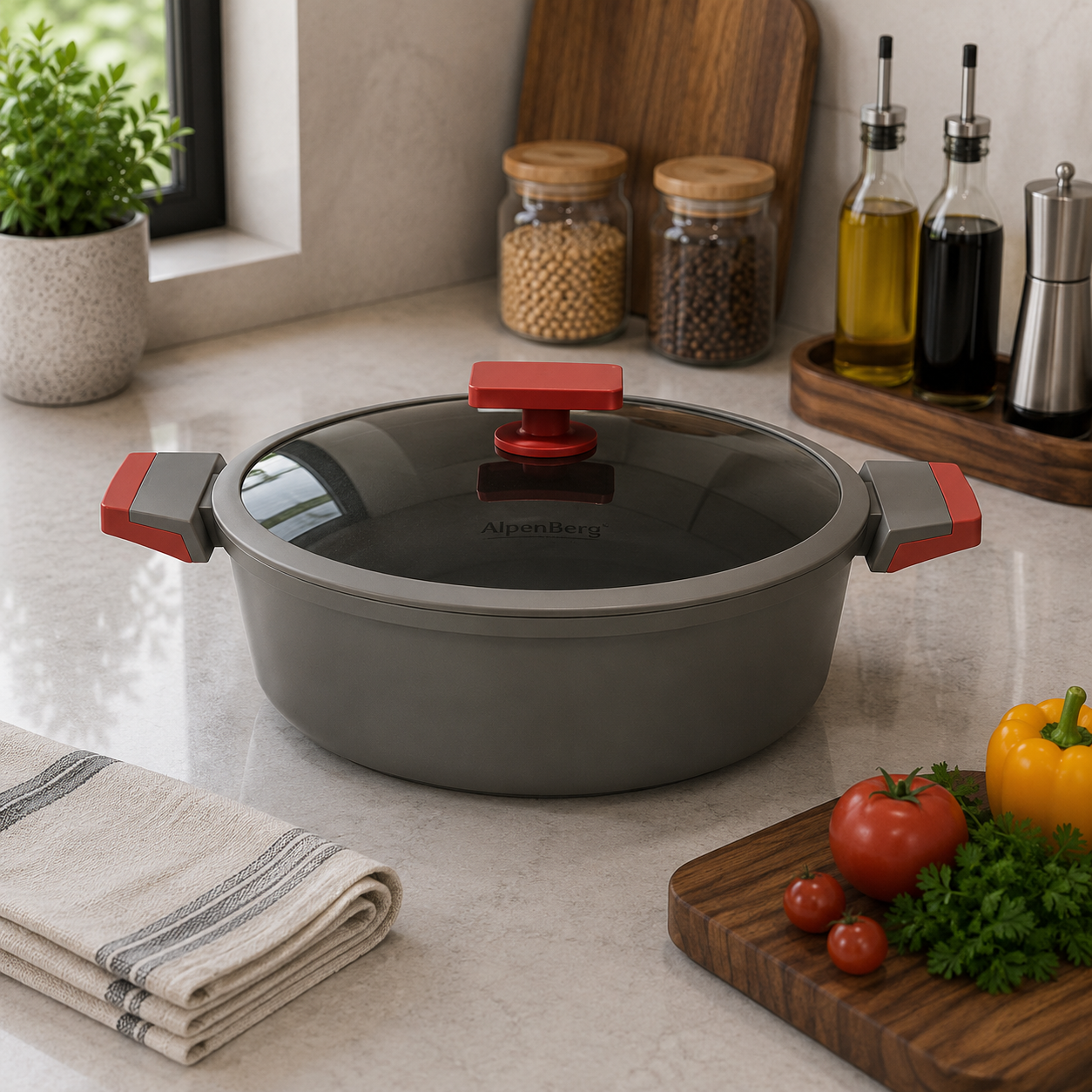 Glass Lid Casserole Pot - 28cm