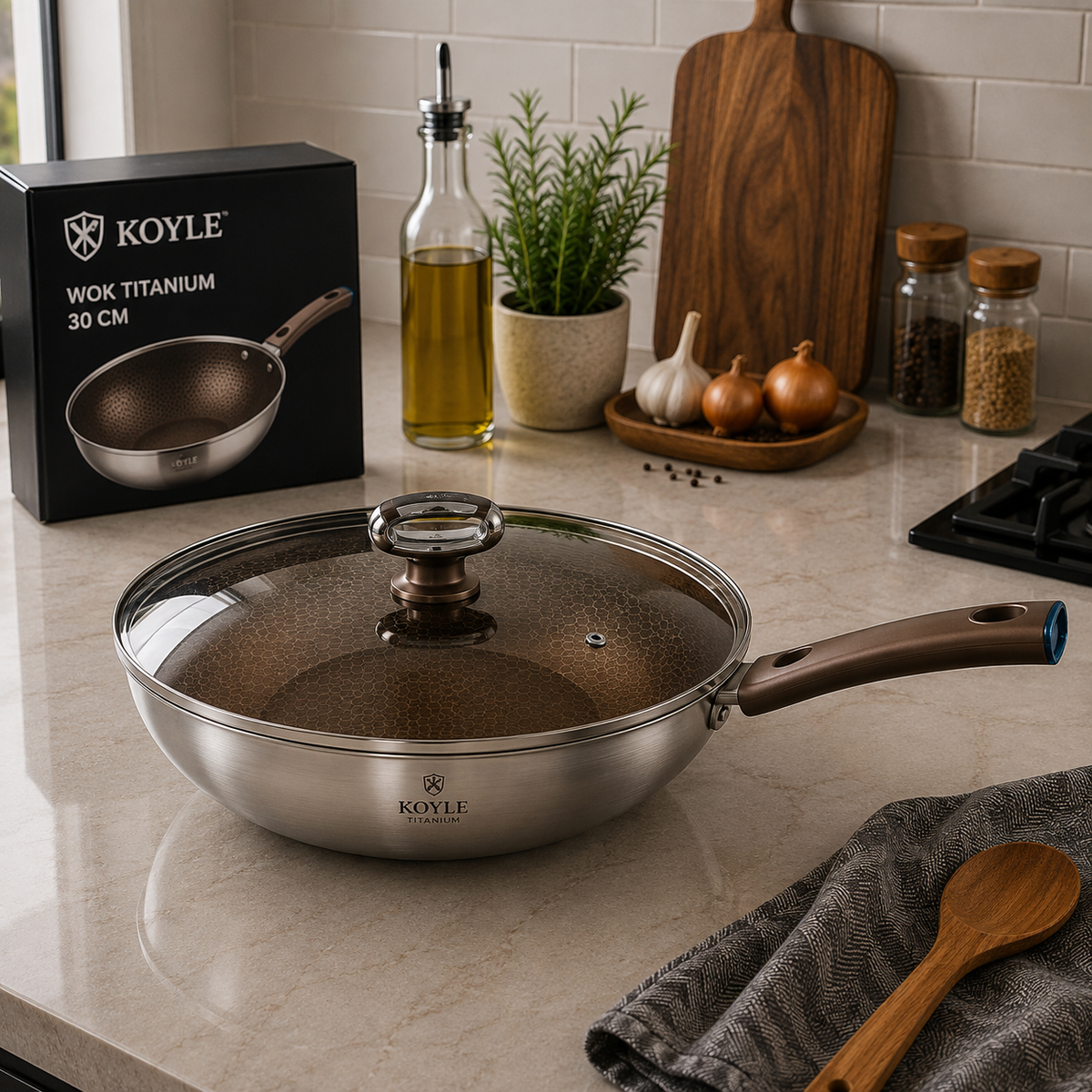 KOYLE Titanium Wok – 30 CM