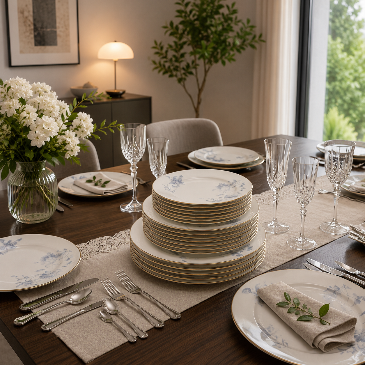 Super Bone Luxury Dinner Set | 61 Pcs