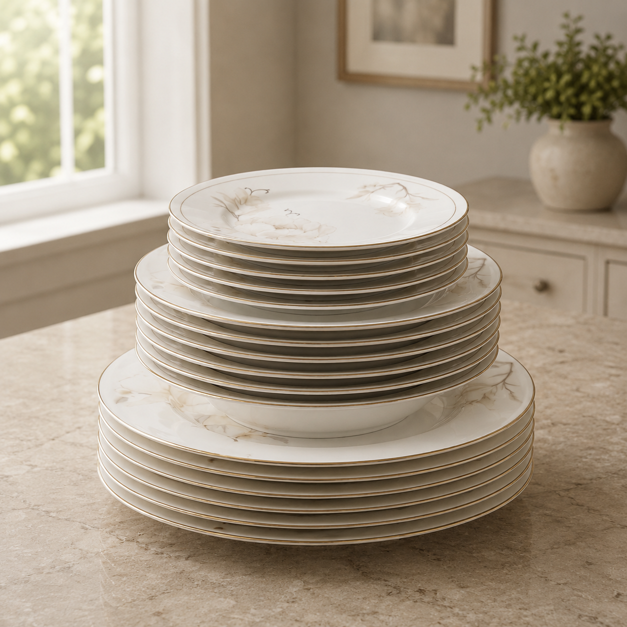 Floral Super Bone Dinnerware Set
