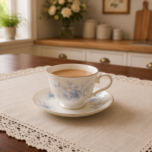 Bone China 24 Pcs Tea Set – Elegant Floral Design