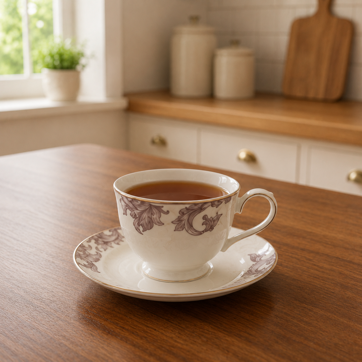 Bone China 24 Pieces Tea Set – Elegant Floral Tea Cup & Saucer Collection