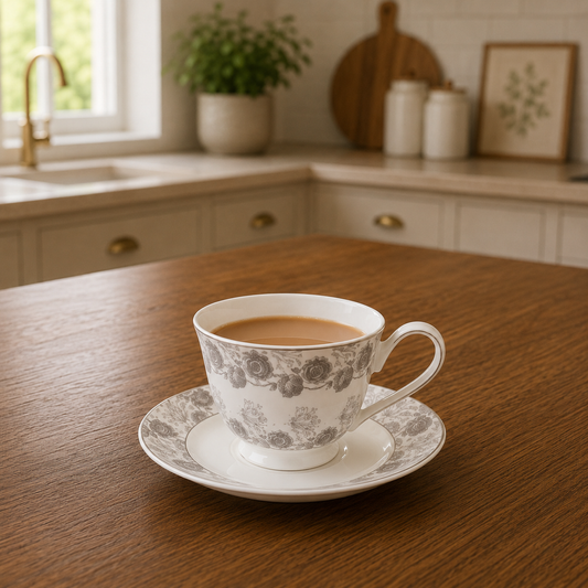 Bone China 24 Pcs Tea Set – Elegant Floral Design Tea Service Set