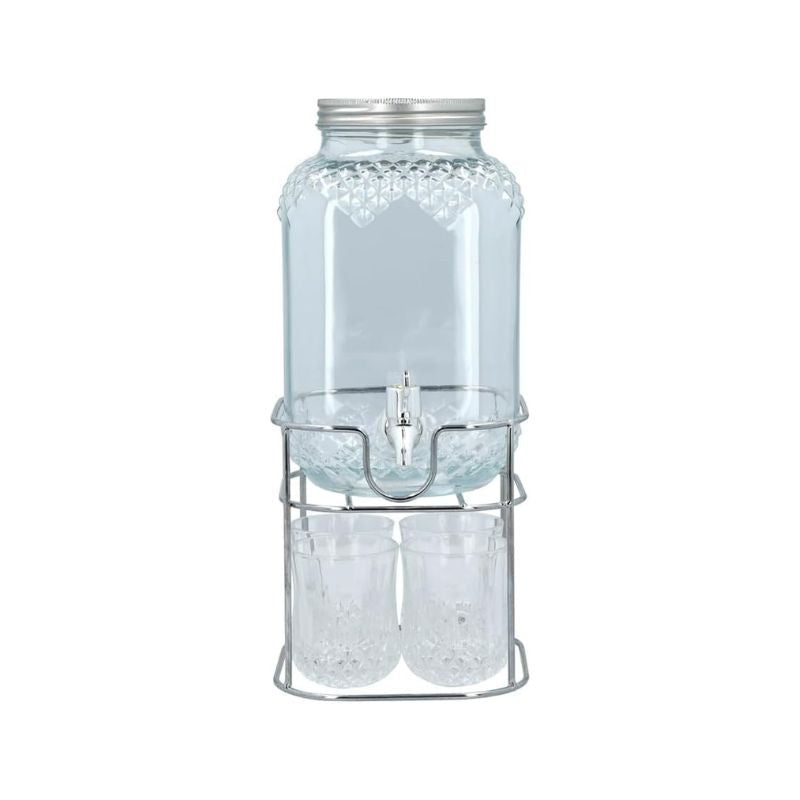 Glass Beverage Dispenser With Stand