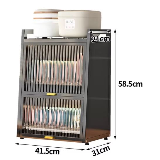 Deluxe Edition Large Capacity Kitchen Storage Drainage Cupboard Multi-functional Household Utensil Rack