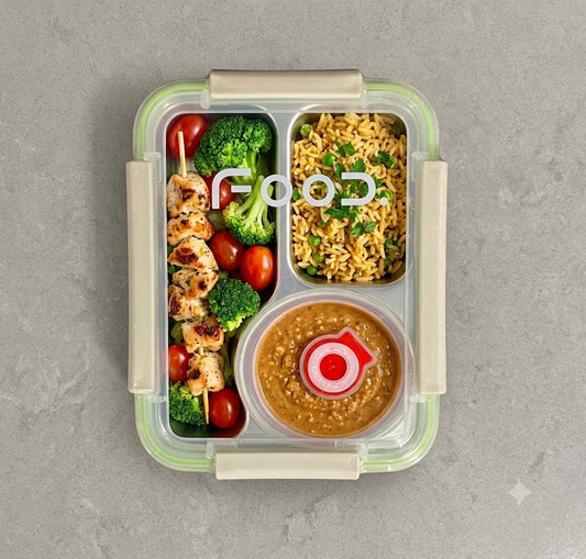 Stainless Steel Bento Box, 3 Grids Lunch Box for Kids
