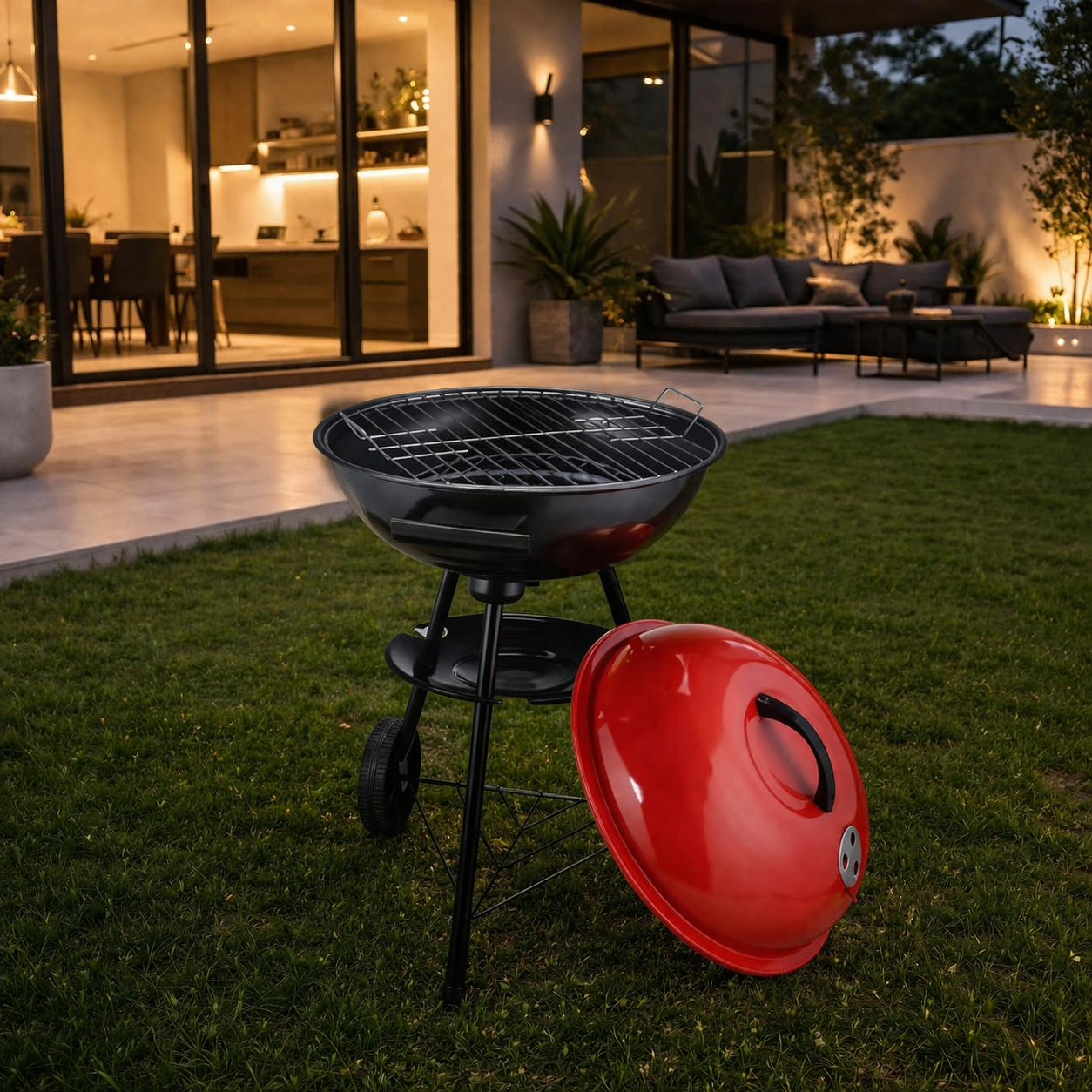 Portable BBQ Grill With Tyres