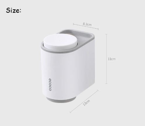 ECOCO Toothbrush Holder with Cup, Bathroom Organizer (Only Grey)