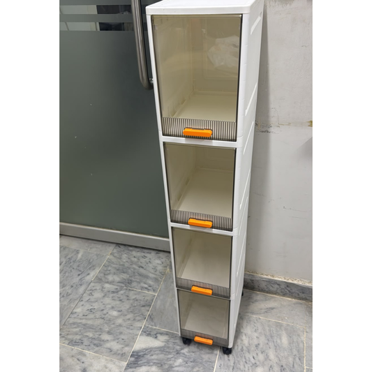 Flip-Top Storage Cabinet, Storage Unit, Multi-Layer Shelving, Large Capacity for Home Use, Suitable for Kitchen, Living Room, Bedroom And Bathroom