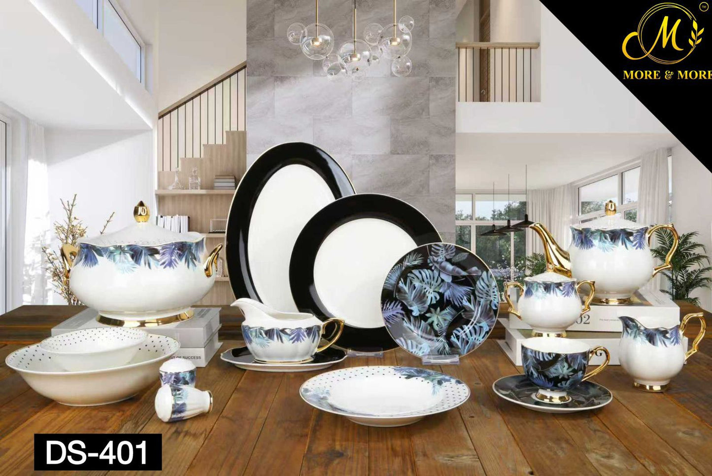 Johnson Bros Inspired Royal Floral Bone China Luxury Dinner Set | 65 & 89 Piece Collection DS-401