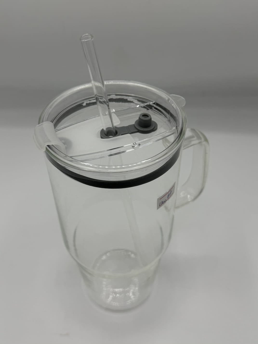 Clear Acrylic Tumbler with Handle & Straw (40oz) - (QCB-1200PP)