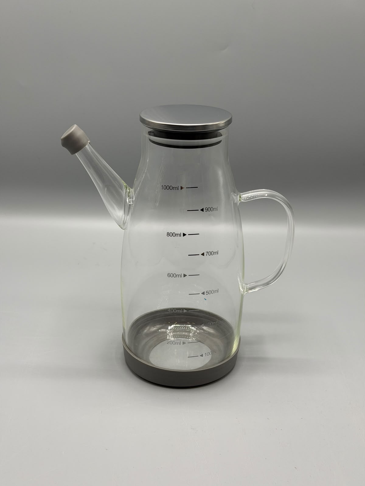 Chrome-Lid Glass Pitcher 800ml & 1000ml