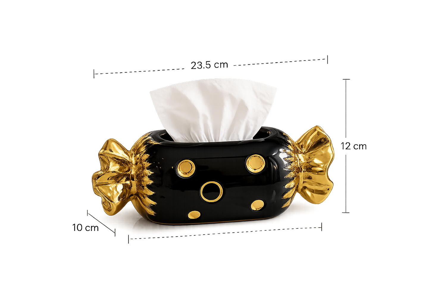 Elegant Luxury Candy Shape Ceramic Tissue Box