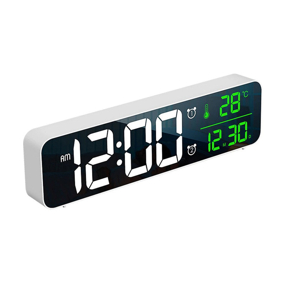 Adornia Digital LED Alarm Clock – Wall & Desk Clock with Temperature Display