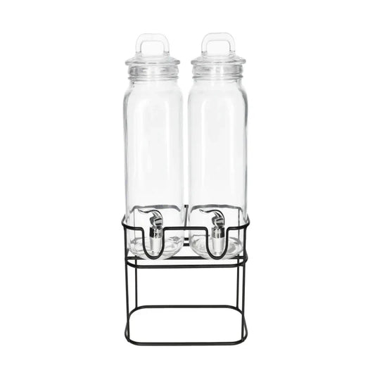 Glass Juice Jars with Iron Stand 2300ml