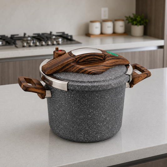 Non-Stick Granite Pressure Cooker | Made in Turkey