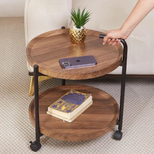2 Tier Wooden Serving Trolley