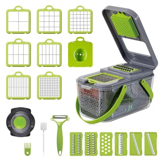 22 in 1 Vegetable Cutter With Storage Basket