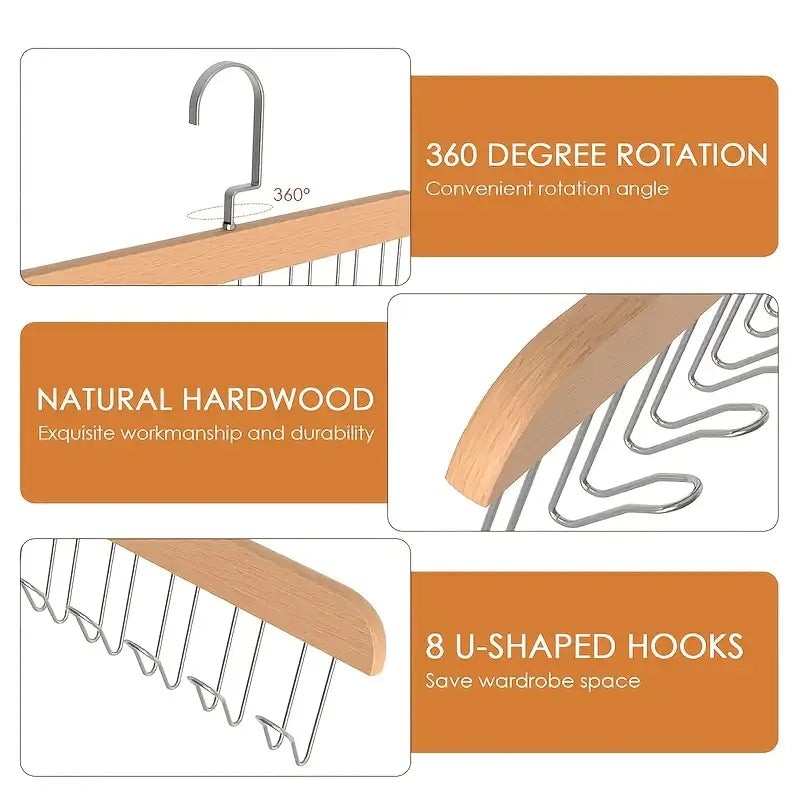 Multifunctional Solid Wood Clothes Hanger