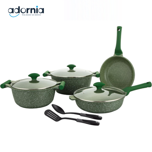 PRESTIGE ESSENTIALS 9PCS COOKWARE SET – NON-STICK POTS & PANS FOR COMPLETE KITCHEN COOKING