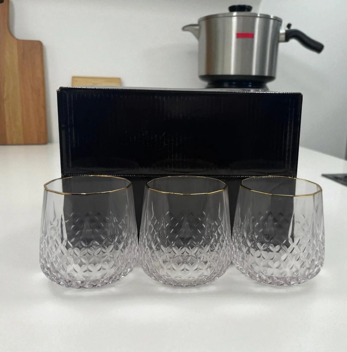 6-Piece Premium Glass Set – Elegant Drinkware for Water, Juice & Beverages | Stylish Tableware | Adornia.pk