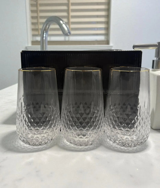 6-Piece Premium Glass Set – Elegant & Durable Drinkware for Water, Juice & Beverages | Stylish Table Glasses | Adornia.pk