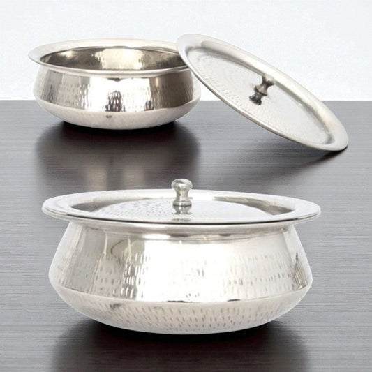 Compact Stainless Steel Handi with Lid – 23 cm #5 Home Cooking Pot | Adornia.pk