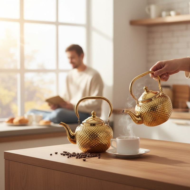Stainless Steel Coffee Kettle – Precision Pour Gooseneck Design for Home Brewing | Adornia.pk