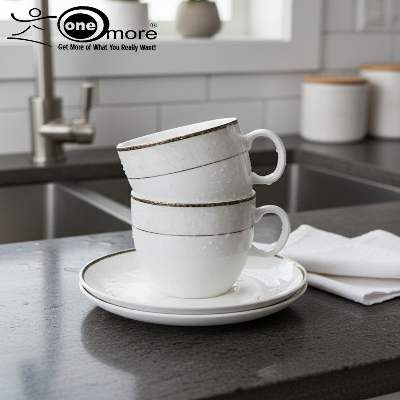 12-Piece Refined Tea Cup & Saucer Set