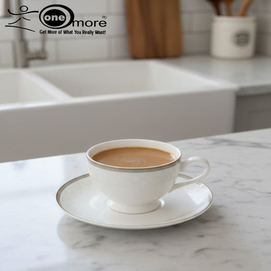 Deluxe Porcelain Tea Cup & Saucer Set