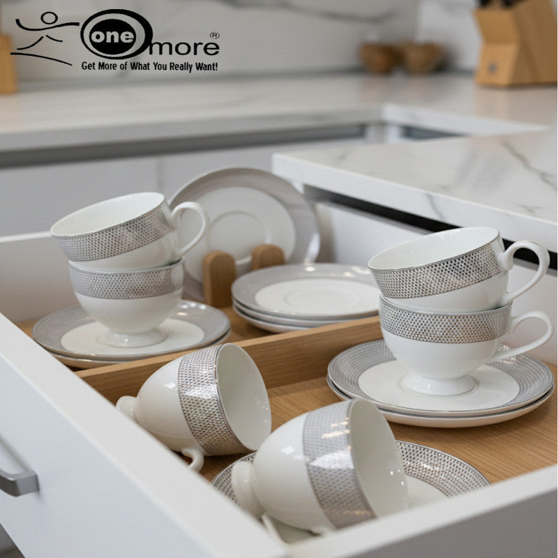Refined Porcelain Tea Cup & Saucer Collection