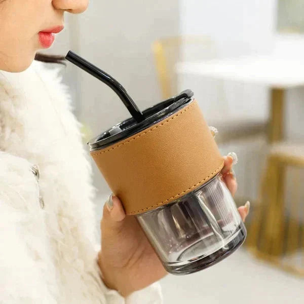 400ml Glass Sipper