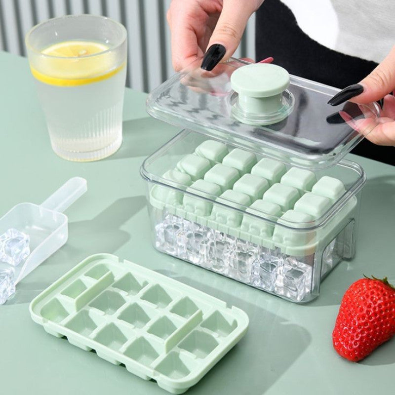 Ice Cube Tray with Lid and Storage Bin – BPA-Free Freezer Organizer | Adornia.pk