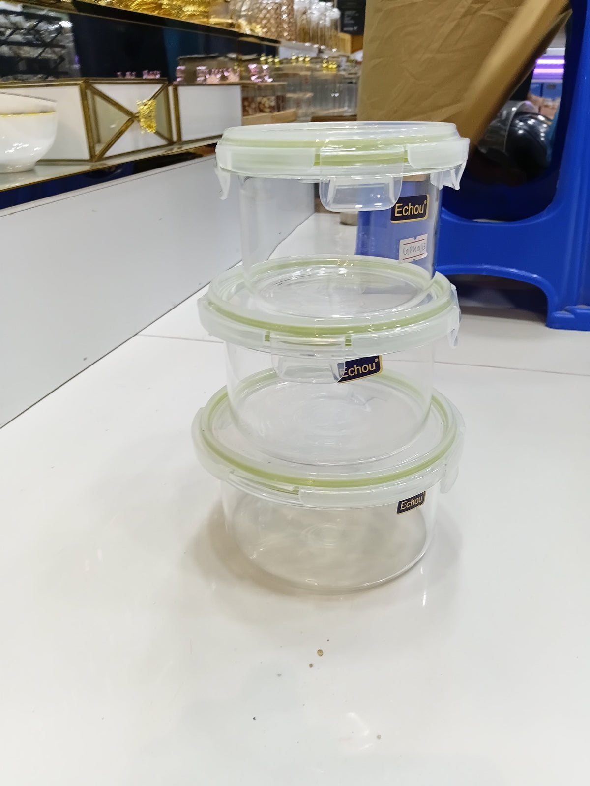 Glass Food Storage Containers (8-8) – 3-Piece Airtight Round Meal Prep Set