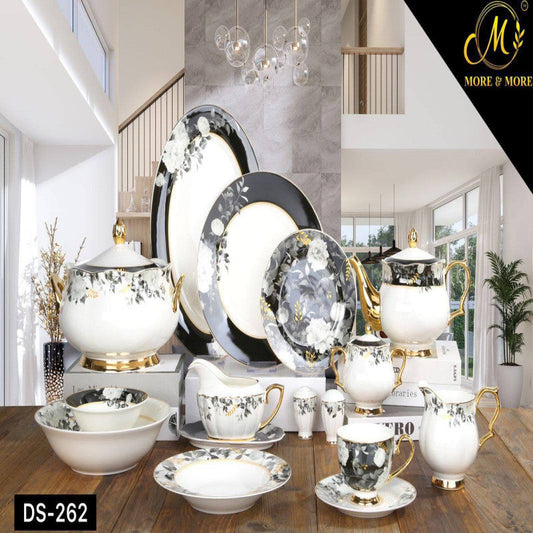 JOHANSON BROS Dinner Set – 65 & 89 Pcs Full Crockery for 8 & 12 Persons | Premium Ceramic Serving & Tableware Collection
