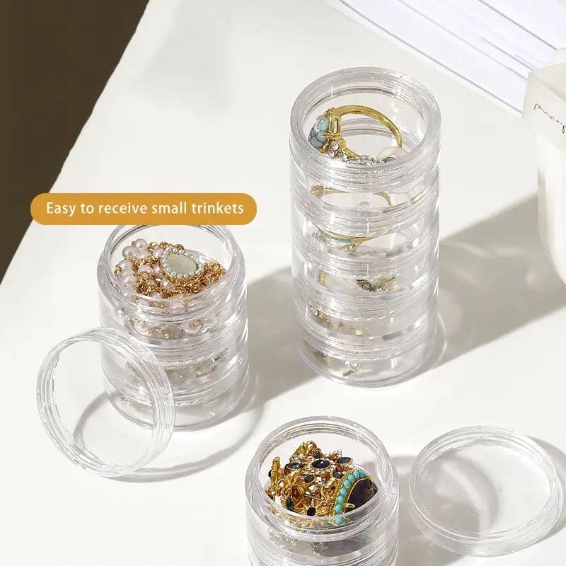 Multi-Layer Mini Jewellery Box – 5 Layer Transparent Organiser