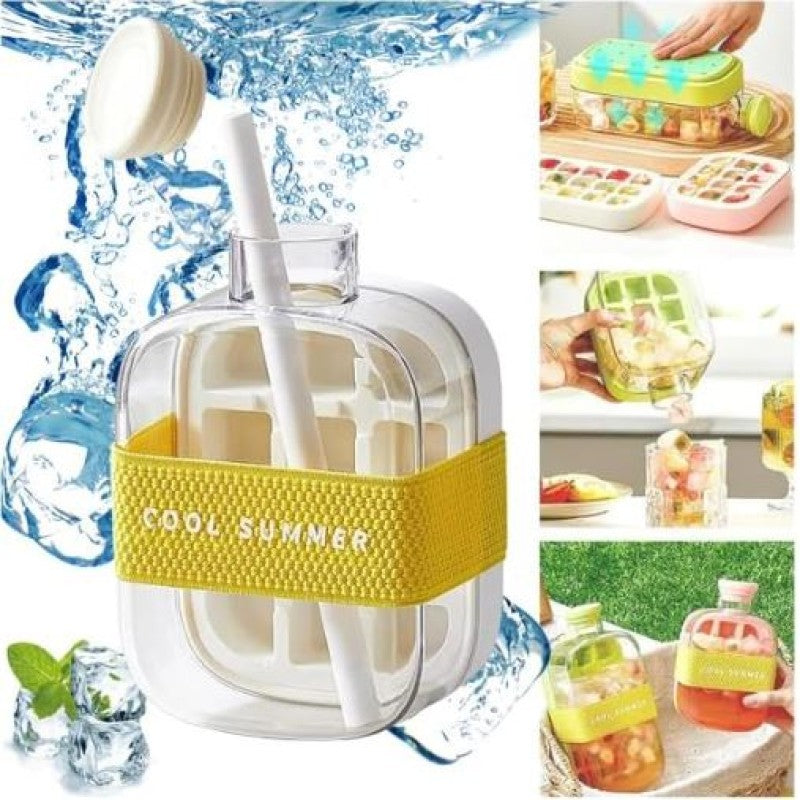 500ml Portable 2 in 1 Silicone Ice Cube Mold Bottle