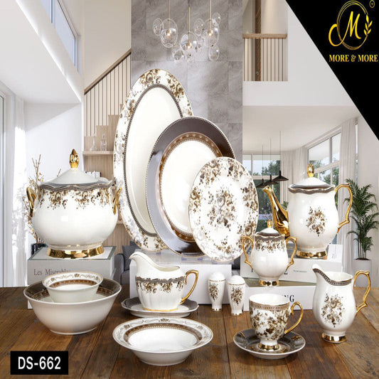 JOHANSON BROS Dinner Set – Elegant 65 & 89 Pcs Full Crockery for 8 & 12 Persons | Premium Ceramic Tableware Collection