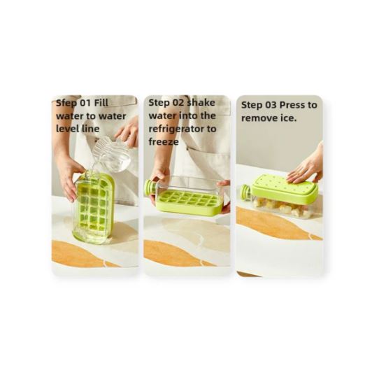 500ml Portable 2 in 1 Silicone Ice Cube Mold Bottle