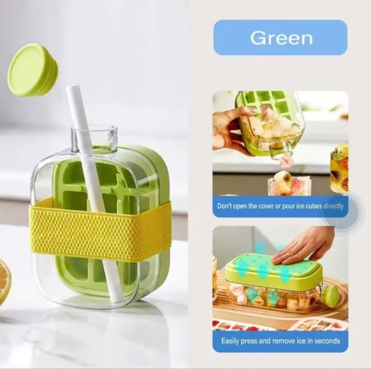 500ml Portable 2 in 1 Silicone Ice Cube Mold Bottle
