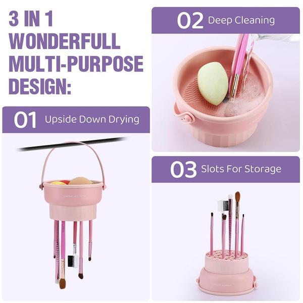 3 in 1 Silicone Makeup Brush Cleaner