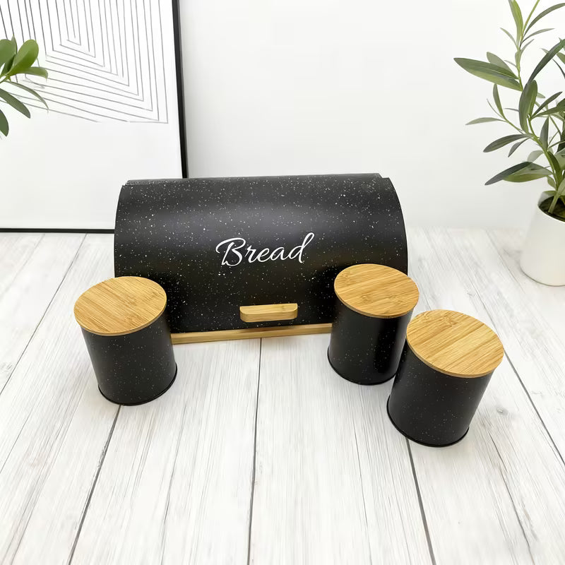 Bamboo Base Flip-Top Storage Box Set