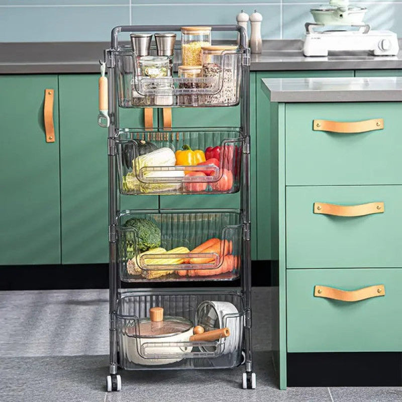 Versatile Mobile Storage Cart – Multi-Purpose Corner Rack with Wheels | Adornia.pk