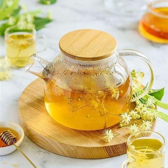 Borosilicate Glass Kettle With Wooden Lid 1000ml